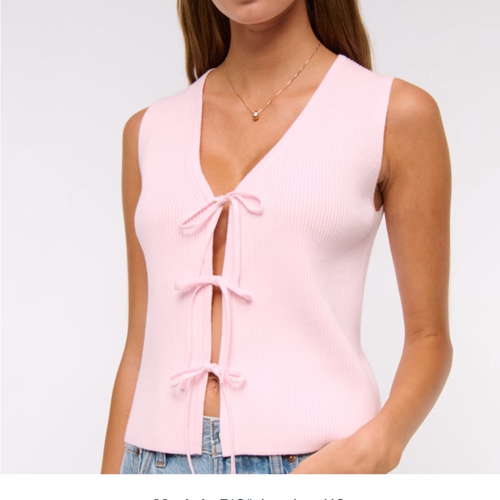 Abercrombie Pink Sleeveless Knit Top